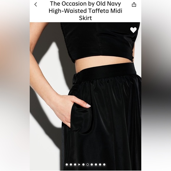 Old Navy Navy Black Midi Skirt NWT - Picture 2 of 4